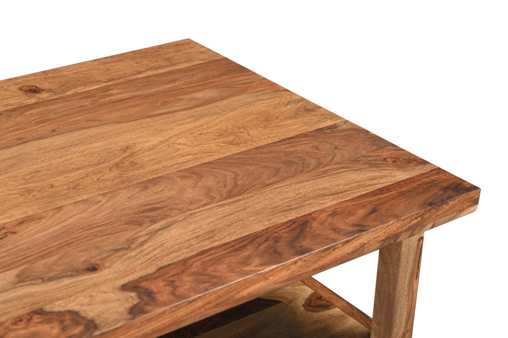 Damian Live Edge Writing Desk, Brown