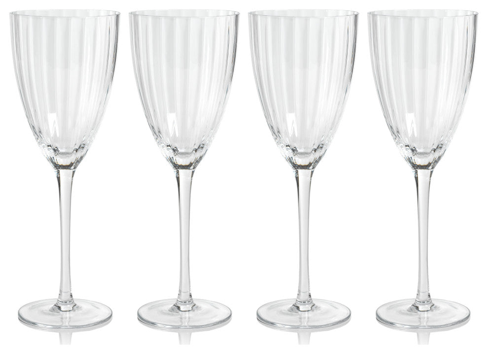 Malden Optic White Wine Glasses, Set of 4, Clear