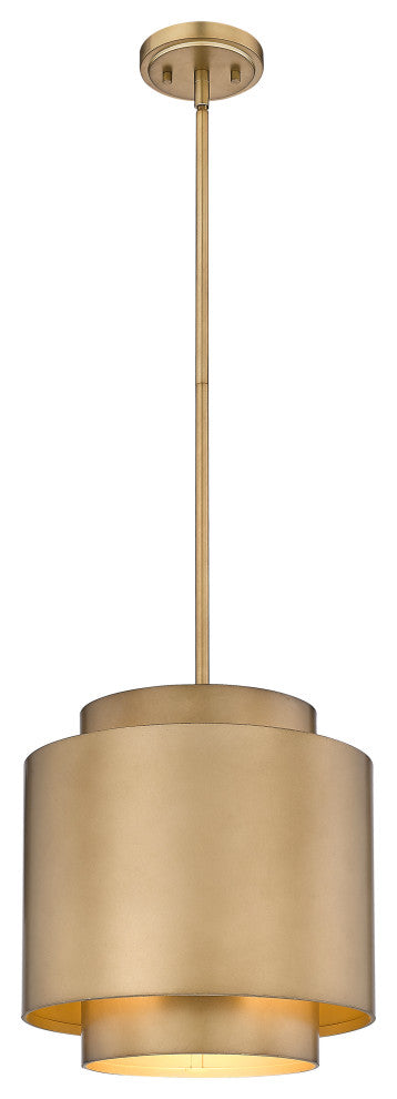 Zlite 739P12-RB 1-Light Pendant, Rubbed Brass