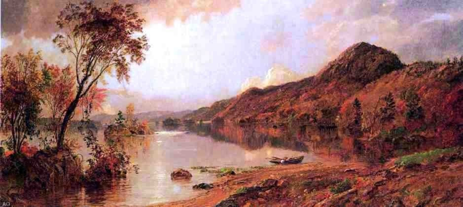 Jasper Francis Cropsey Autumn by the Lake Wall Decal