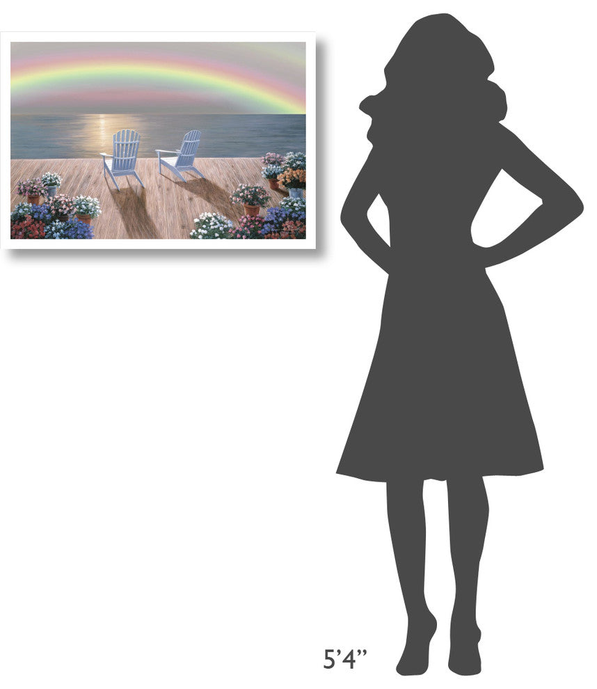 "Rainbow Wishes" Digital Paper Print by Diane Romanello, 32"x22"