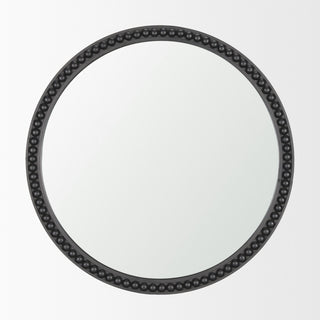 Roan Black Wood Beaded Wall Mirror