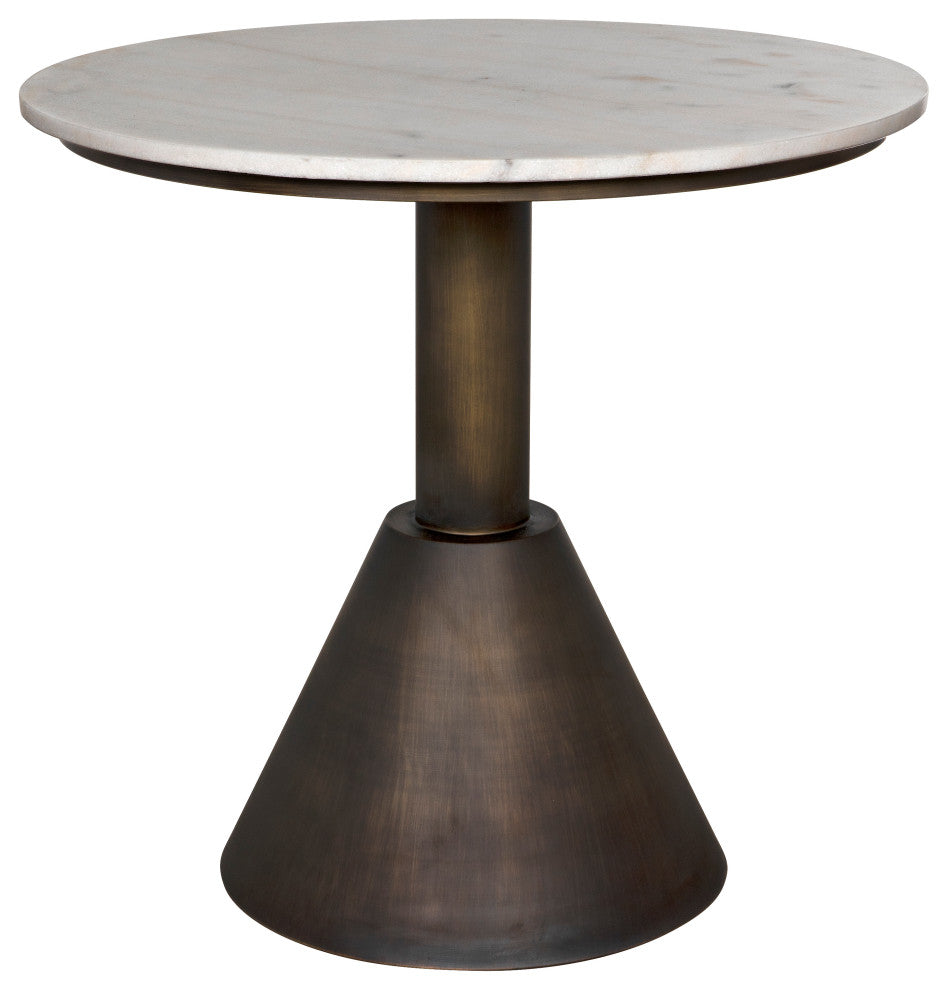 Joseph Side Table, Aged Brass