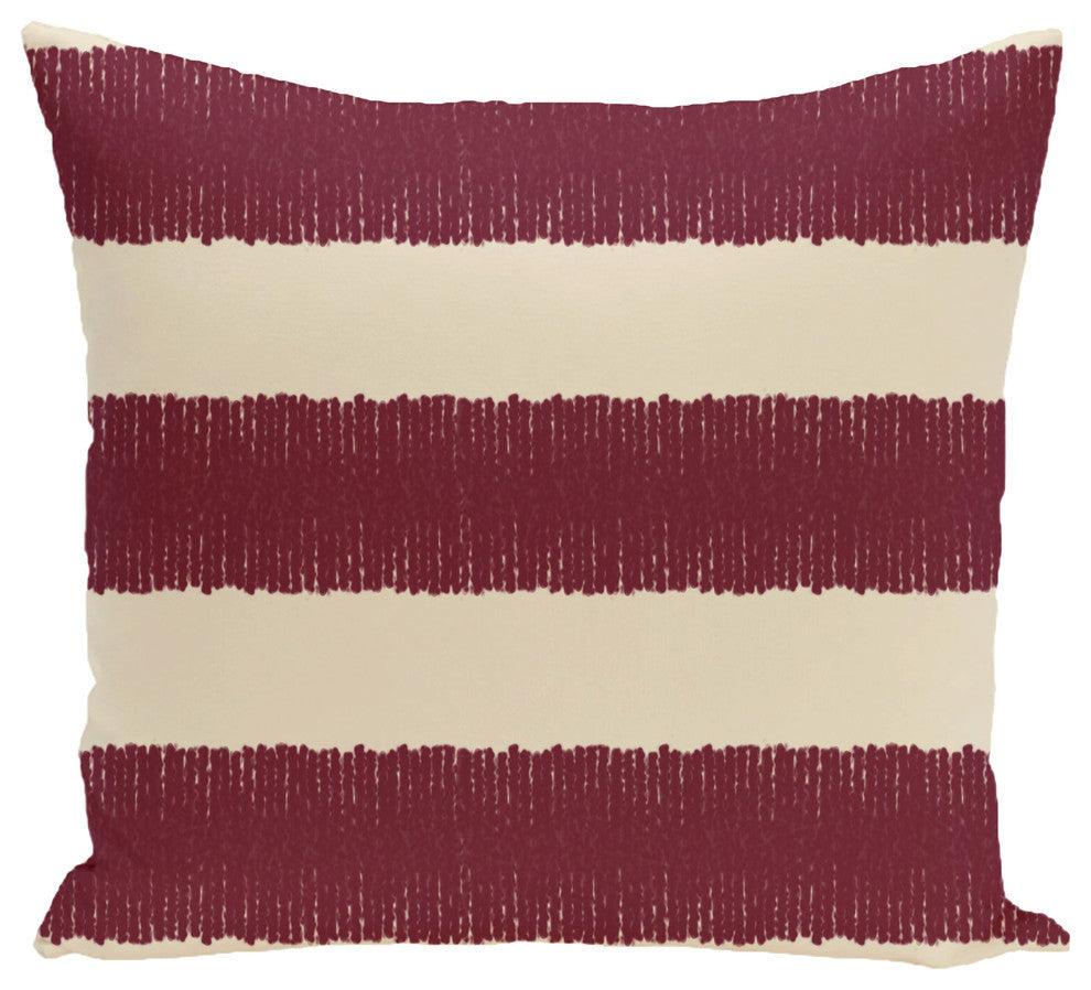 Twisted Stripe Stripe Print Pillow, Cranberry, 20"x20"