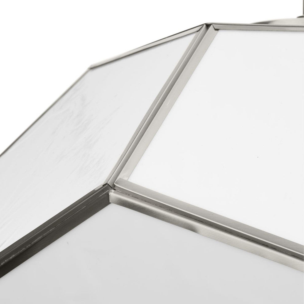Latham Collection 18" 3-Light Convertible Semi-Flush Mount Light, Brushed Nickel