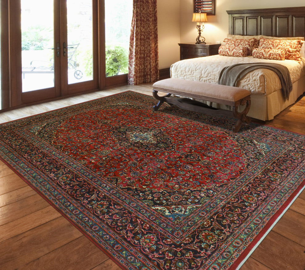 Fine Vintage Distressed Berker Red/Brown Rug, 9'5 x 12'9