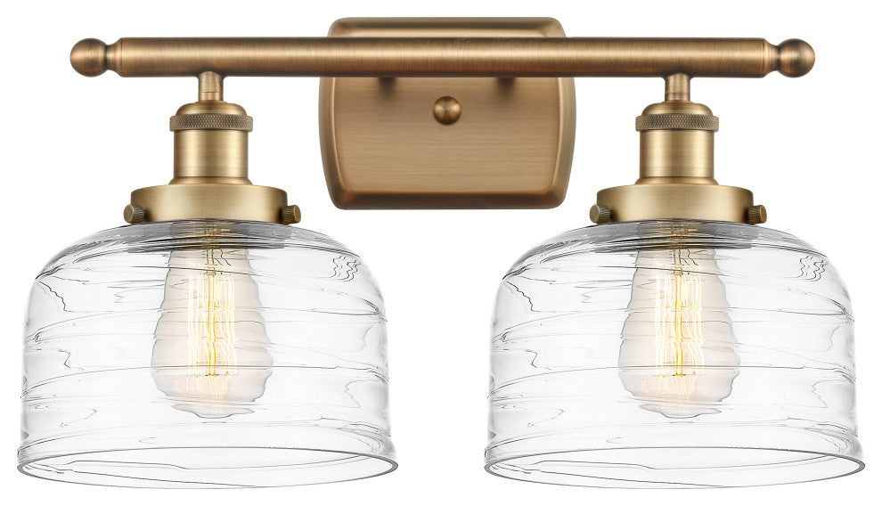 Innovations 916-2W-BB-G713 2-Light Bath Vanity Light, Brushed Brass