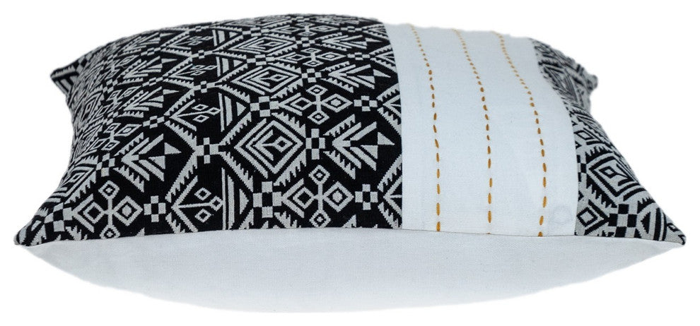 Black and White Modern Throw Pillow