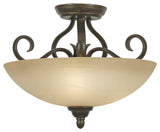 Golden Lighting Riverton Peppercorn Convertible Semi-Flush