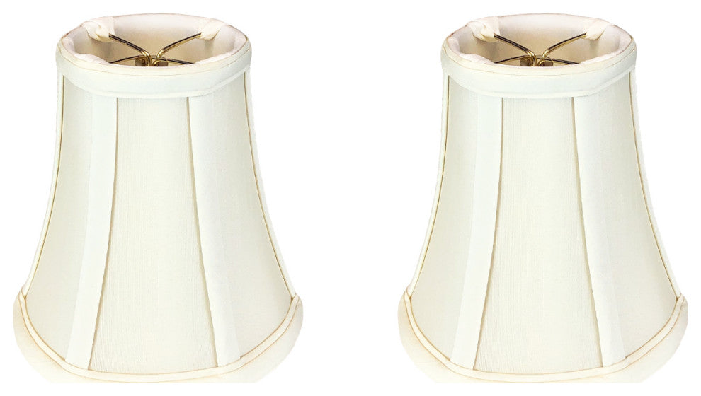 Royal Designs True Bell Basic Lamp Shade, Flame Clip Fitter, Eggshell, Set of 2