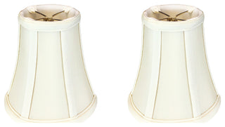 Royal Designs True Bell Basic Lamp Shade, Flame Clip Fitter, Eggshell, Set of 2