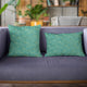 Tourmaline New Planet Cut Velvet Luxury Throw Pillow, 20"x26" Standard