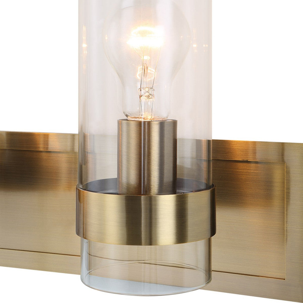 Uttermost Cardiff 3-Light Vanity 22870, Antique Brass