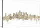 "Philadelphia Pennsylvania Skyline Sheet Music Cityscape" Canvas Art, 18"x12"