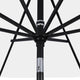 11' Aluminum Umbrella Collar Tilt Matted Black, Ginkgo