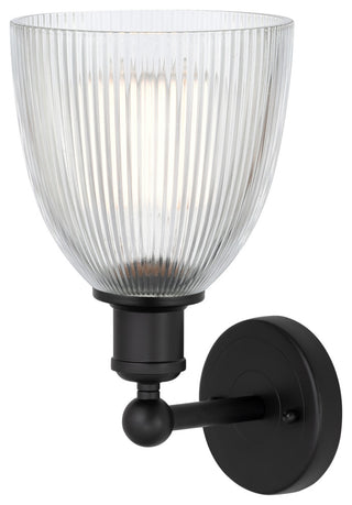 Edison Castile 6" Sconce, Matte Black, Clear Shade