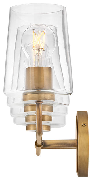 Lark Kline Large Four Light Vanity, Heritage Brass