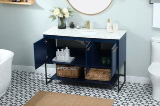 Sue 48" Single Bathroom Vanity, Blue
