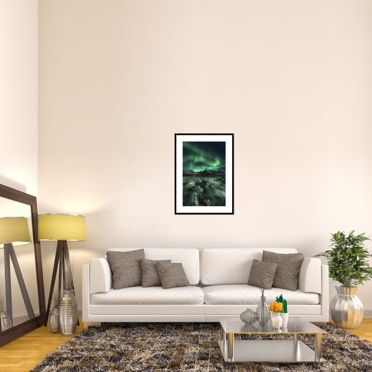 "Ice Cracking" Framed Digital Print by Javier De La, 28"x38"