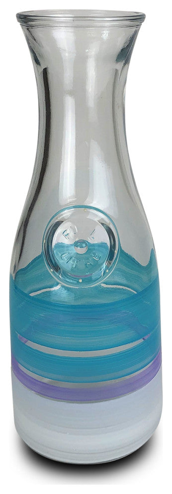 Retro Stripe Turquoise Carafe