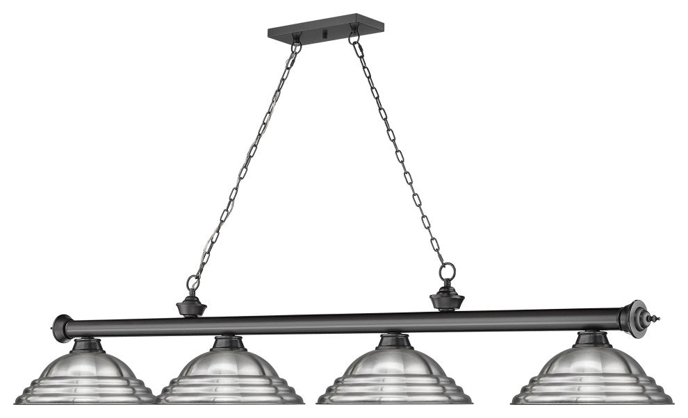 Zlite 2306-4BP-SBN 4-Light Billiard, Brushed Nickel
