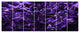 Purple Crystal Texture Design, Abstract Canvas Art Print, 83"x32", 7 Panels