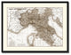 North Italy Vintage Sepia Map Canvas Print, 28"x37"