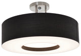 Montclair LED Ceiling Fixture, Black, 15", Flush Mount
