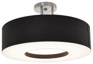 Montclair LED Ceiling Fixture, Black, 15", Flush Mount