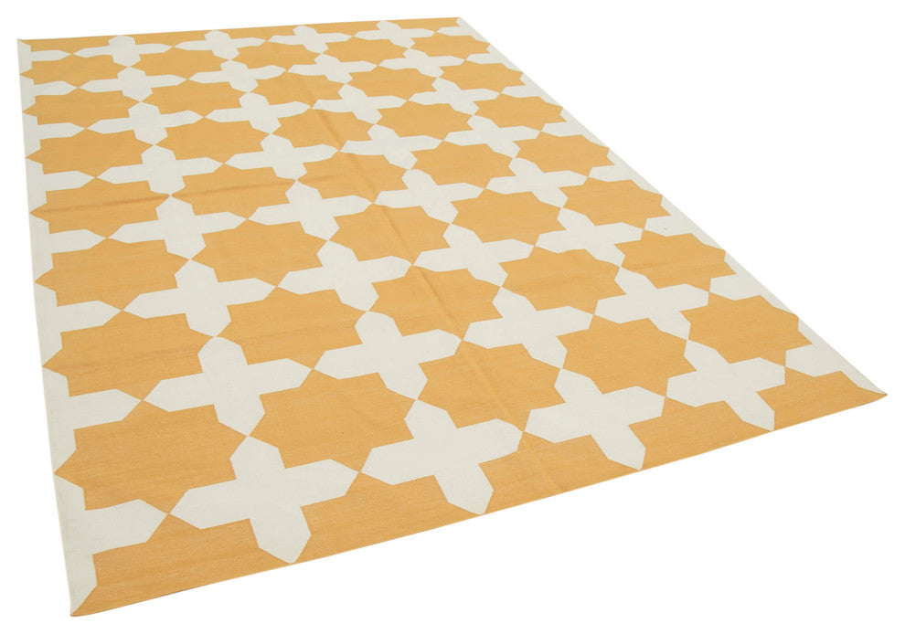 Rug N Carpet - Handmade Wool 6' 2'' x 8' 11'' Flatweave Dhurrie Kilim Rug