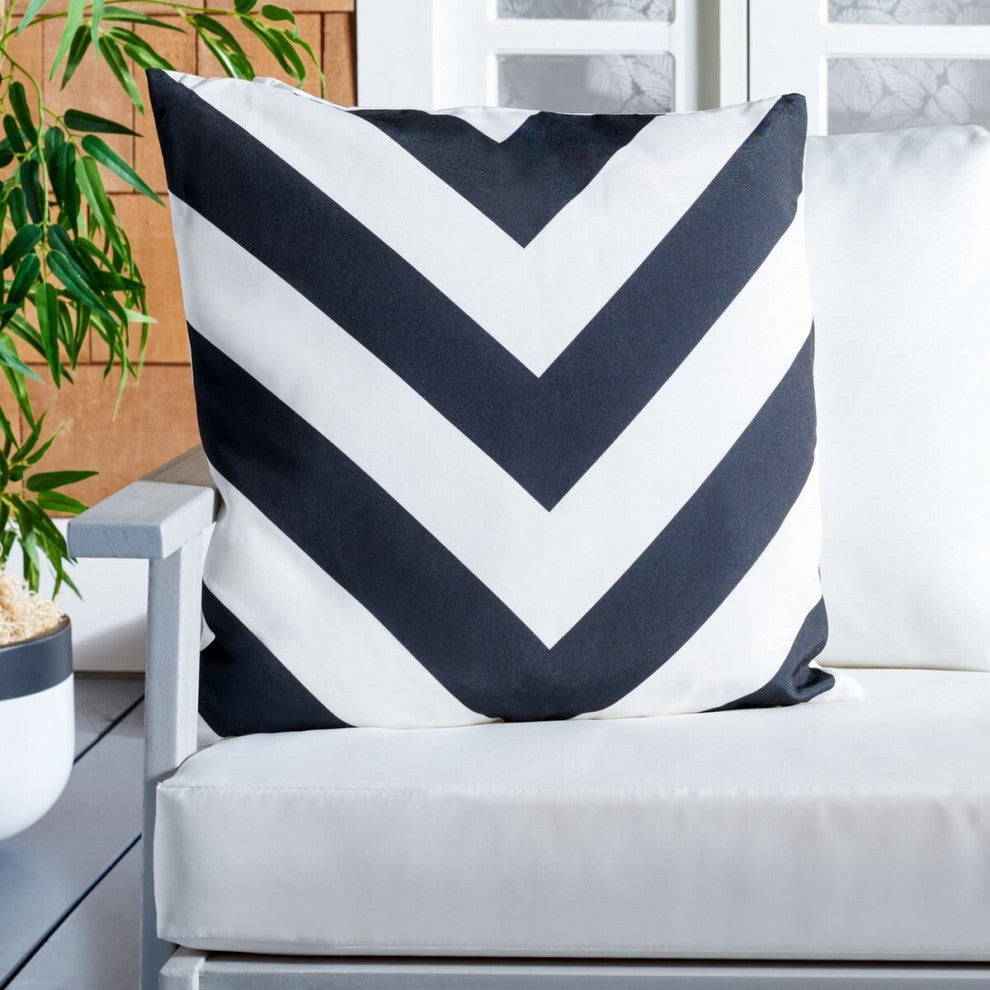 Safavieh Kadyn Outdoor Pillow Black 18" X 18"