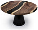 Asolo Walnut Round Table, Black, 12 Seater
