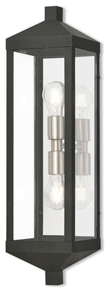 2 Light Outdoor Wall Lantern, Black