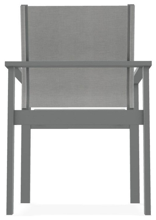 Tribeca Sling Outdoor Stackable Armchair, Alloy/Graphite