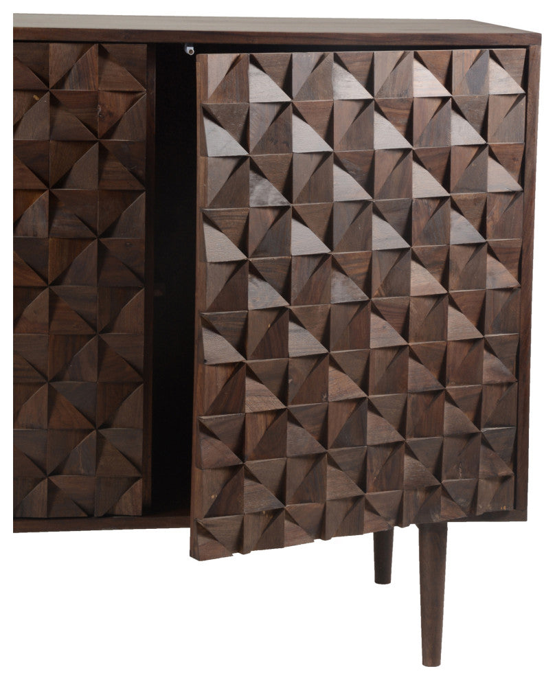 First of A Kind Pablo 3 Door Sideboard Brown