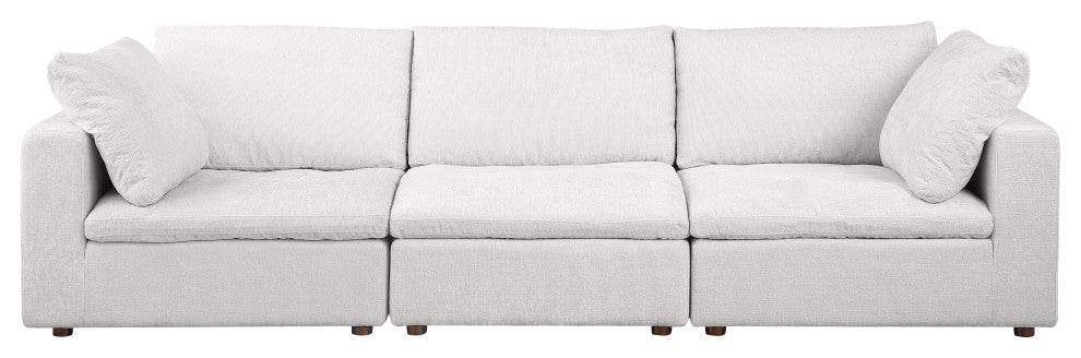 Dante Modular Sofa Upholstered, Genuine Belfast Fabric, Light Gray