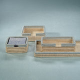 Laloma Coiled Rattan & Abaca Cocktail Napkin Holder