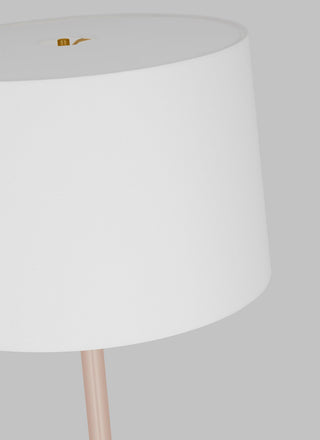 Monroe 1-Light Indoor Large Floor Lamp, Burnished Brass Gold