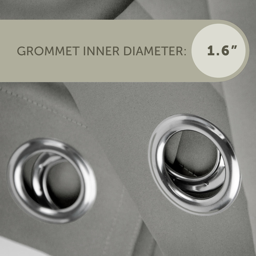 Heavy Duty Drapery Single Panel, Light Gray, 96"x108"