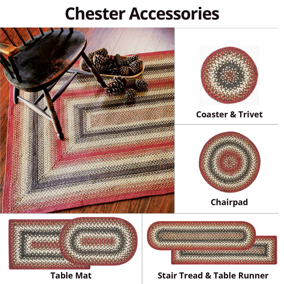 Homespice Decor 8 x 10'' Oval Chester Jute Braided Rug
