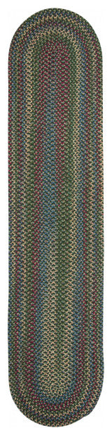 Colonial Mills Rug Worley Runner Dark Green Runner, Oval