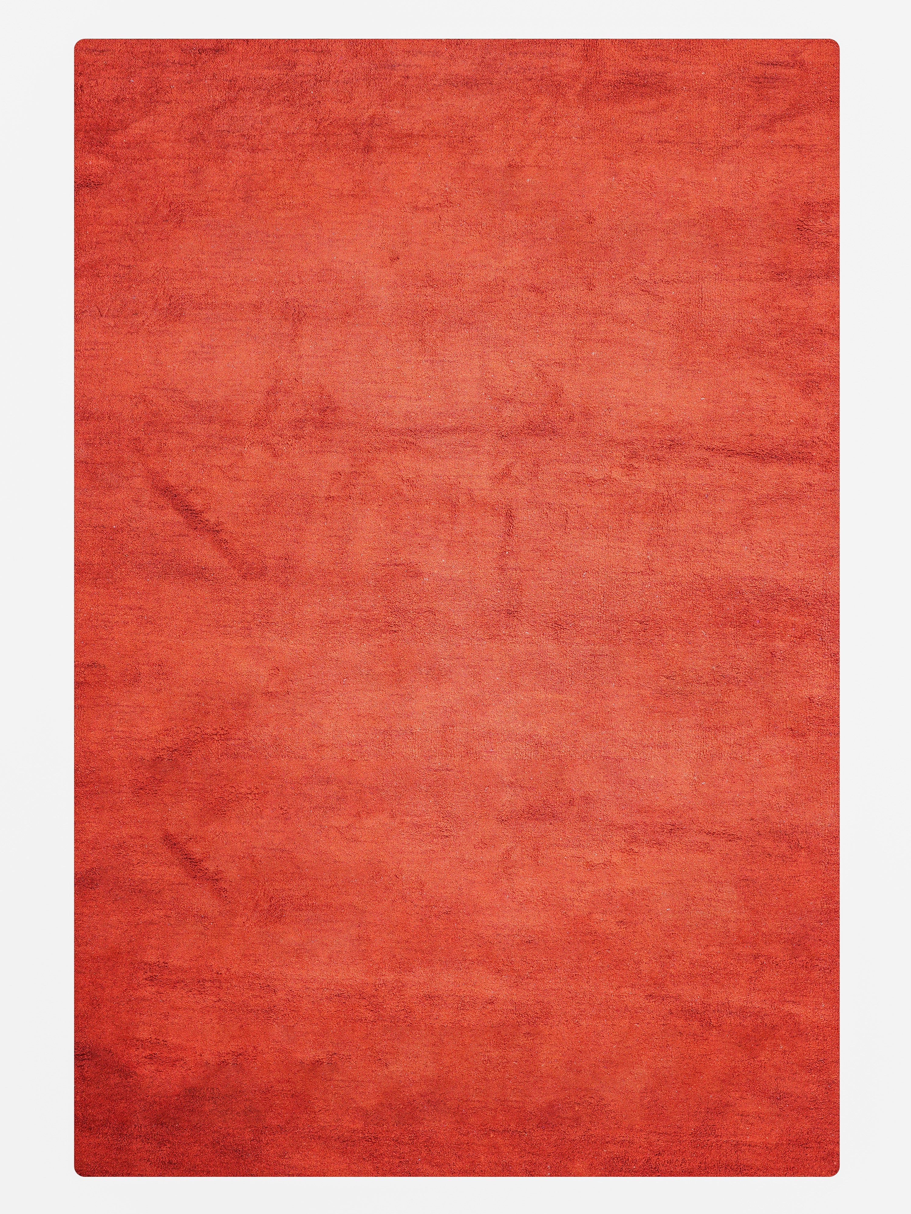 Hand Knotted Loom Silk Mix Area Rug Solid Light Red