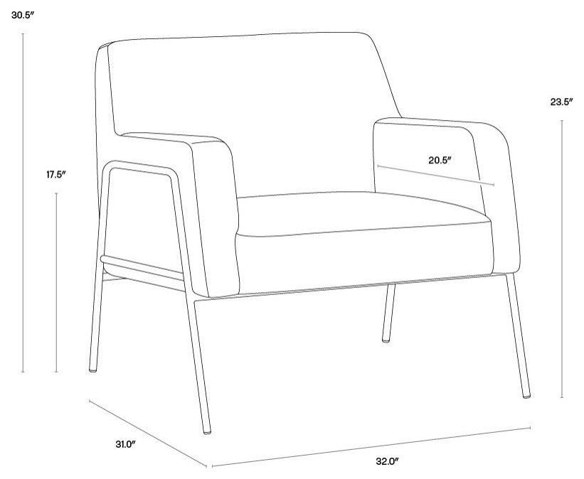 Cybil Lounge Chair, Dove Cream
