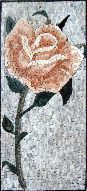 Mosaic Patterns, Rose Flower, 18"x39"