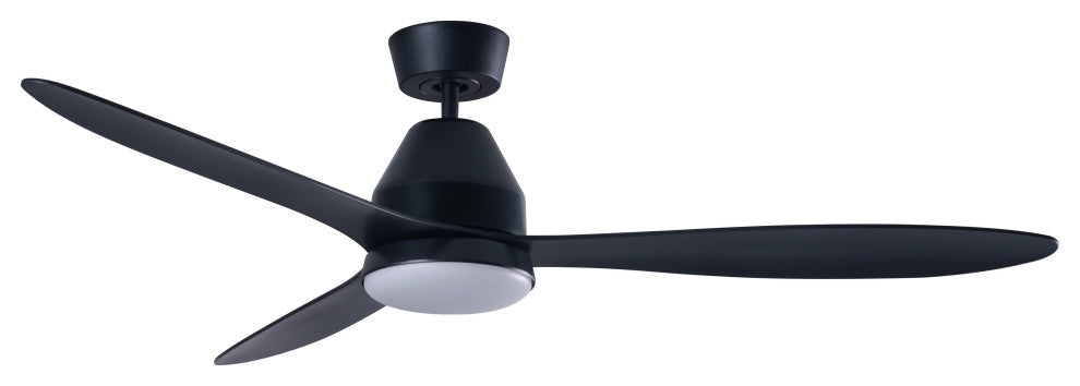 Lucci Air Whitehaven 56" Smart WiFi Controlled Indoor/Outdoor Fan w/Light, Black