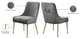 Owen Velvet Dining Chair, Set of 2, Gray