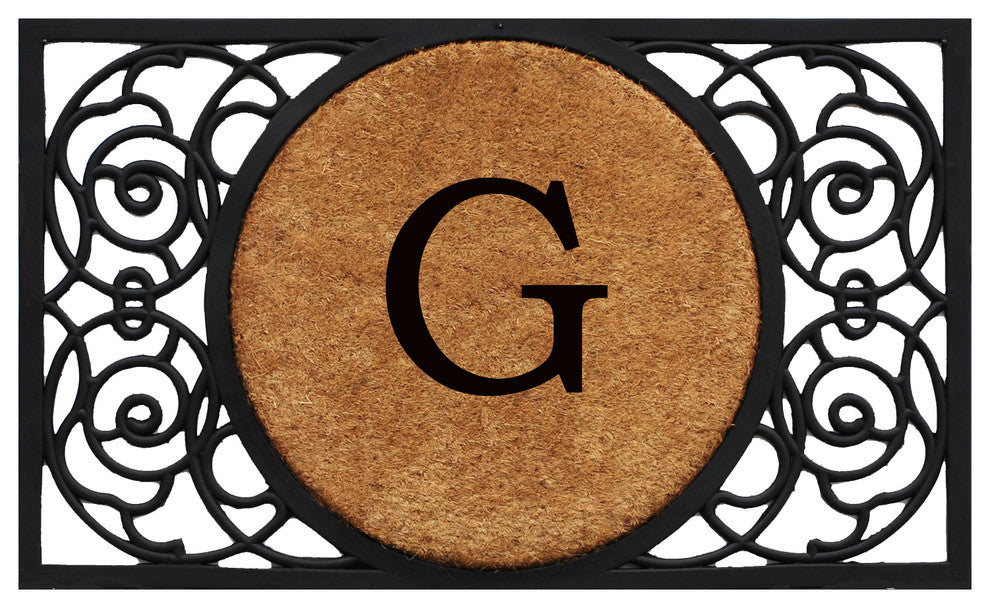 Armada Circle Monogram Doormat 18"x30", Letter G