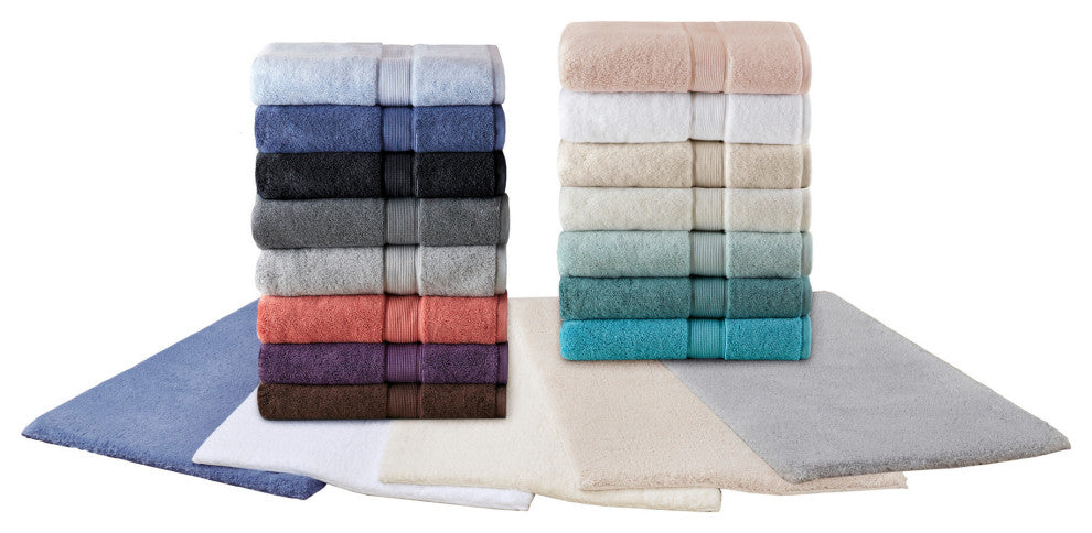 Madison Park Signature Quick-Dry Bathroom Rugs, Blue, 20x24" Contour