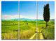 "Rural Landscape Countryside Farm" Metal Wall Art, 3 Panels, 36"x28"