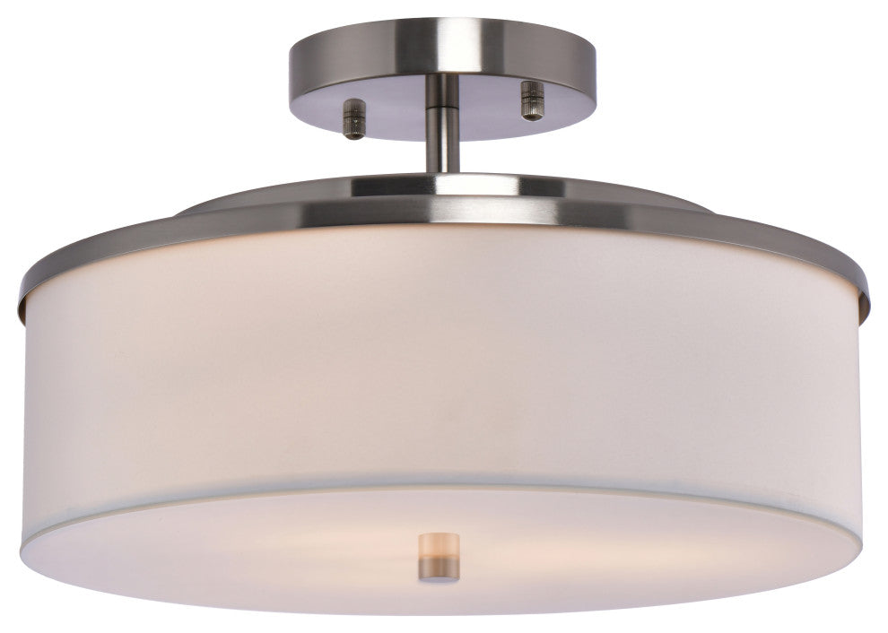 Lazzur Adour 3 Light 15" Satin Nickel Semi-Flush Mount Ceiling Light